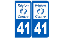 numéro immatriculation 41 région - Sticker/autocollant