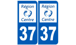numéro immatriculation 37 région - Sticker/autocollant