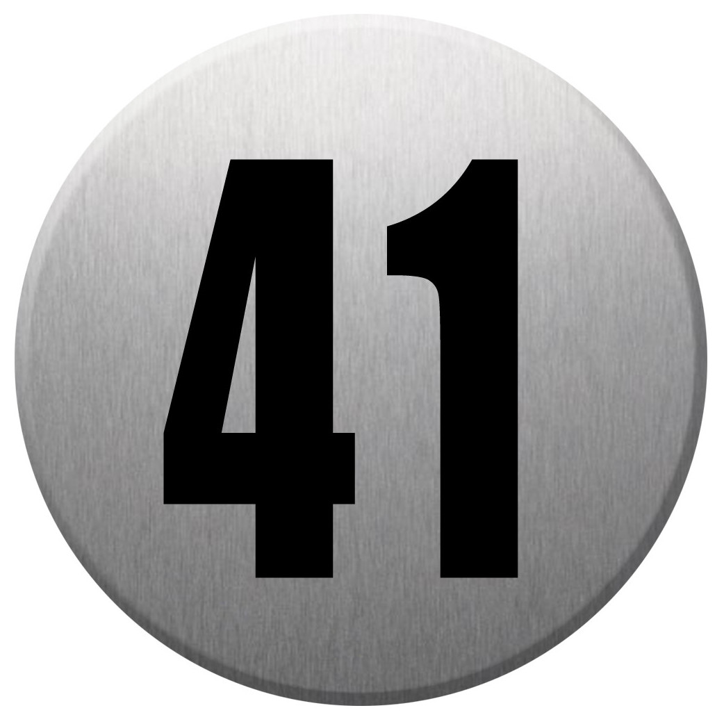 numéroderue41 - gris brossé 10x10cm - Sticker/autocollant