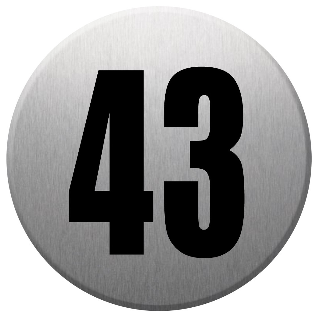 numéroderue43 - gris brossé 10x10cm - Sticker/autocollant