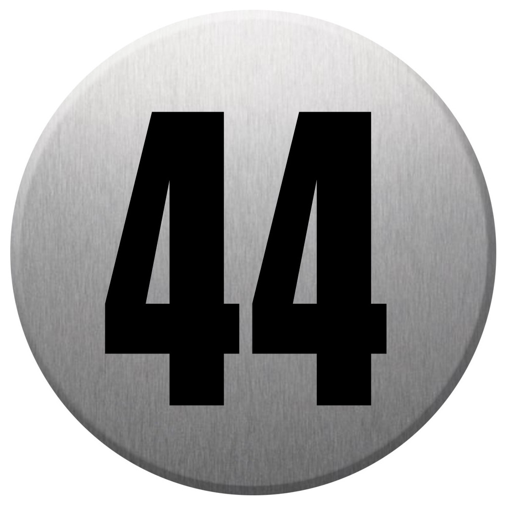 numéroderue44 - gris brossé 10x10cm - Sticker/autocollant