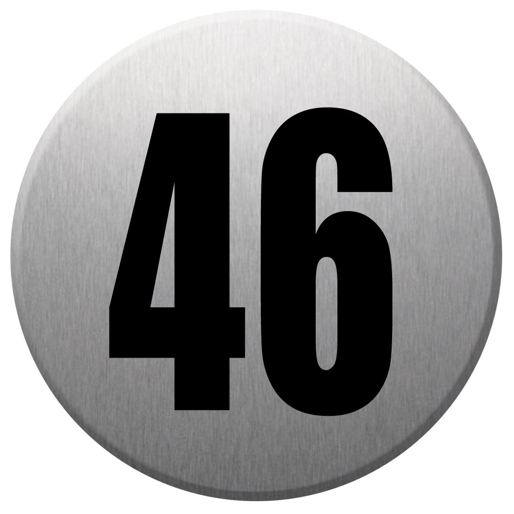 numéroderue46 - gris brossé 10x10cm - Sticker/autocollant