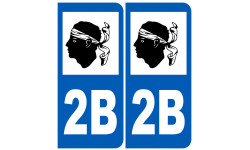 numéro immatriculation 2B (Haute-Corse) - Sticker/autocollant