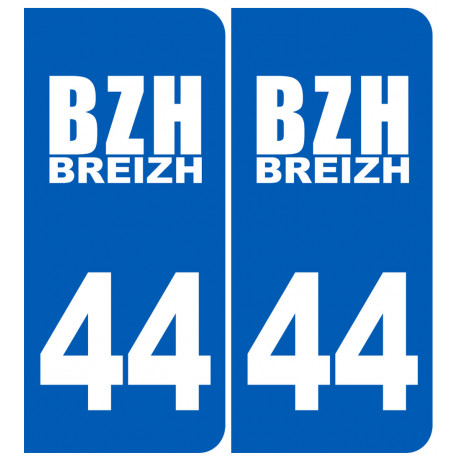 immatriculation 44 BZH - Sticker/autocollant