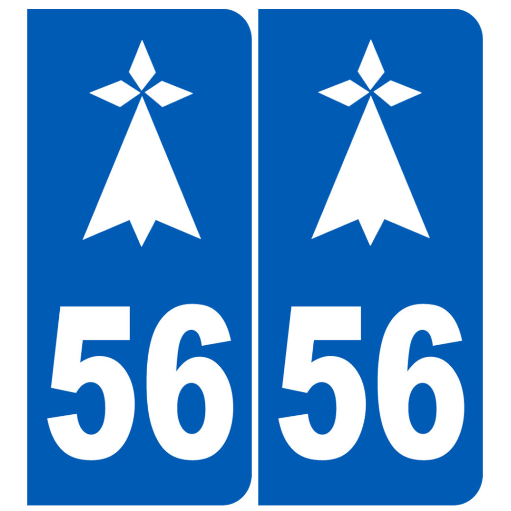 immatriculation 56 hermine (Morbihan) - Sticker/autocollant