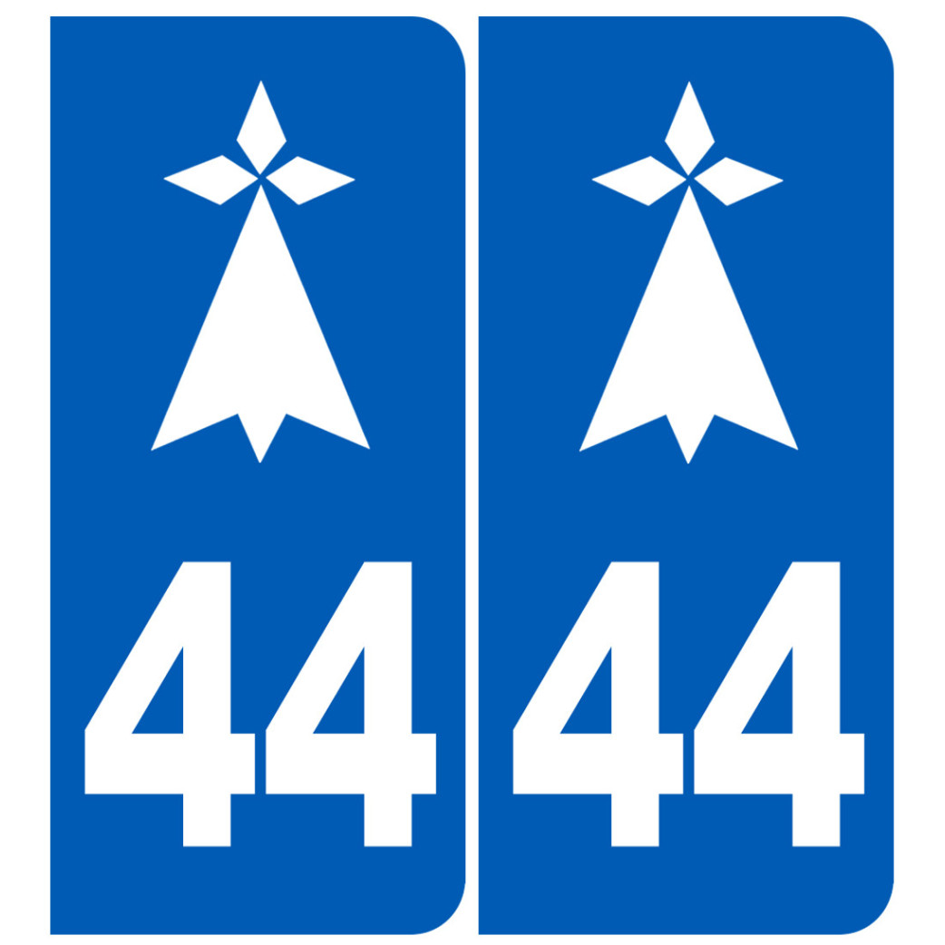 immatriculation 44 hermine (Loire-Atlantique) - Sticker/autocollant