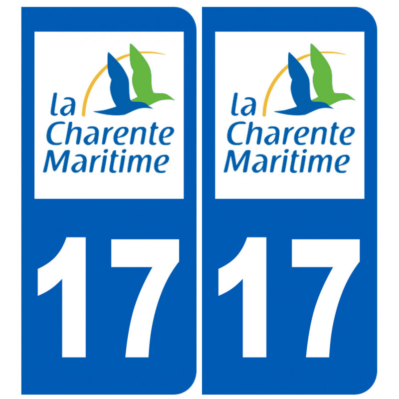 Département 17 La Charente Maritime 8 autocollants var autocollant Sticker 