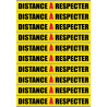 Distance à respecter - 10 unités - 20x2.5cm - Sticker/autocollant