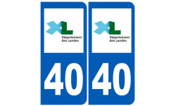 immatriculation 40 (Landes) - Sticker/autocollant