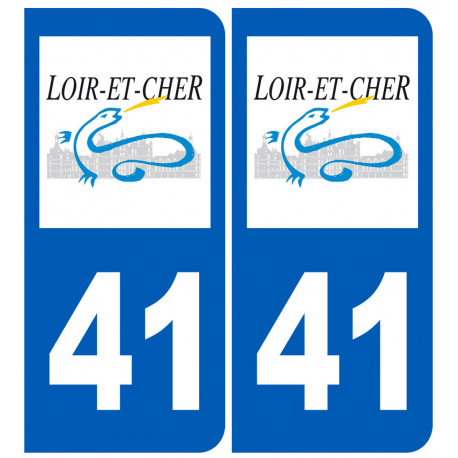 numéro immatriculation 41 (Loir-et-Cher) - Sticker/autocollant