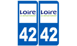 numéro immatriculation 42 (Loire) - Sticker/autocollant