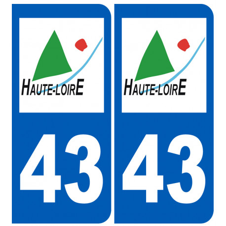 numéro immatriculation 43 (Haute-Loire) - Sticker/autocollant