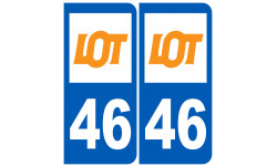 immatriculation 46 (Lot) - Sticker/autocollant
