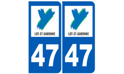 numéro immatriculation 47 (Lot-et-Garonne) - Sticker/autocollant