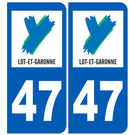 numéro immatriculation 47 (Lot-et-Garonne) - Sticker/autocollant