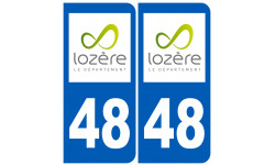 numéro immatriculation 48 (Lozère) - Sticker/autocollant
