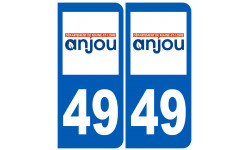 numéro immatriculation 49 (Maine-et-Loire) - Sticker/autocollant