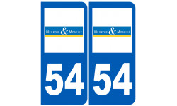 numéro immatriculation 54 (Meurthe-et-Moselle) - Sticker/autocollant