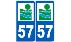 numéro immatriculation 57 (Moselle) - Sticker/autocollant