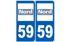 immatriculation 59 (Nord) - Sticker/autocollant