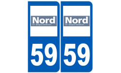numéro immatriculation 59 (Nord) - Sticker/autocollant
