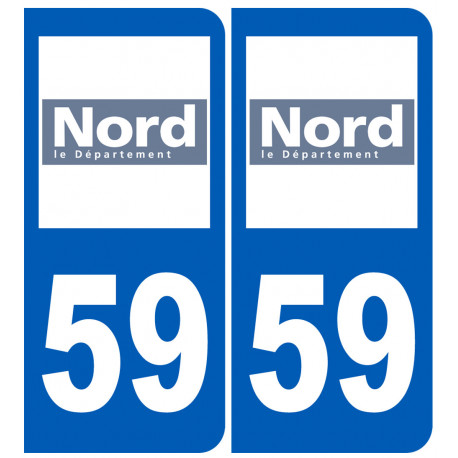 numéro immatriculation 59 (Nord) - Sticker/autocollant