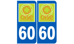 numéro immatriculation 60 (Oise) - Sticker/autocollant