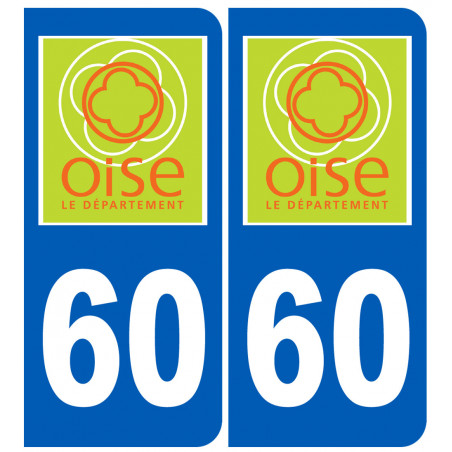 numéro immatriculation 60 (Oise) - Sticker/autocollant