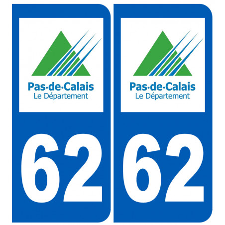 numéro immatriculation 62 (Pas-de-Calais) - Sticker/autocollant