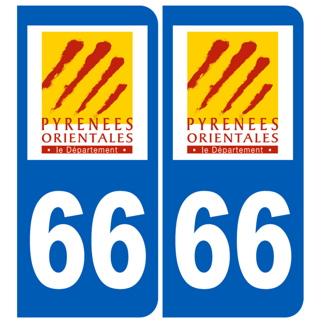 immatriculation 66 (Pyrénées-Orientales) - Sticker/autocollant