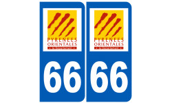 immatriculation 66 (Pyrénées-Orientales) - Sticker/autocollant