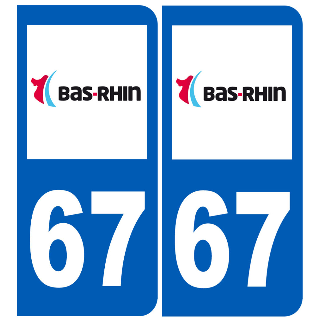 immatriculation 67 (Bas-Rhin) - Sticker/autocollant