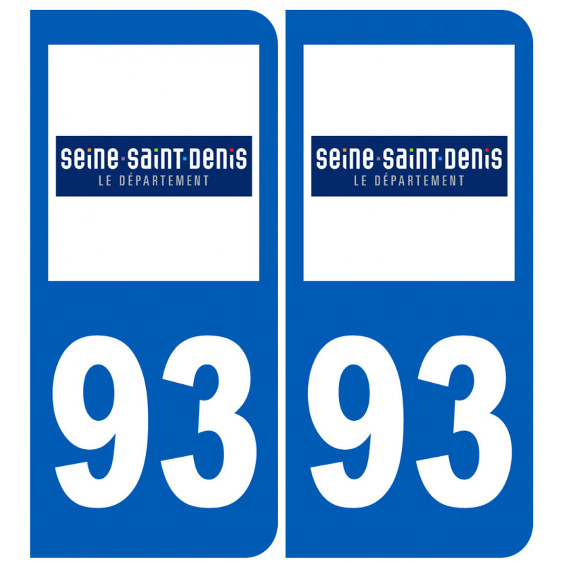 Sticker / autocollant numéro immatriculation 93 (SeineSaintDenis) Stickers Express Sticker / autocollant numéro immatriculation 93 (SeineSaintDenis) Stickers Express