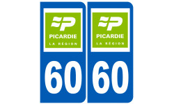 numéro immatriculation 60 (région) - Sticker/autocollant
