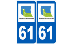 numéro immatriculation 61 (région) - Sticker/autocollant