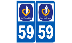 numéro immatriculation 59 (région) - Sticker/autocollant