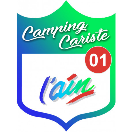 Camping car l'Ain 01 - 10x7.5cm - Sticker/autocollant