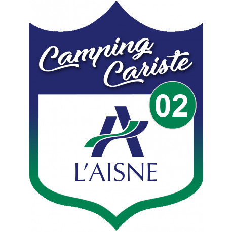 Campingcariste l'Aisne 02 - 10x7.5cm - Sticker/autocollant