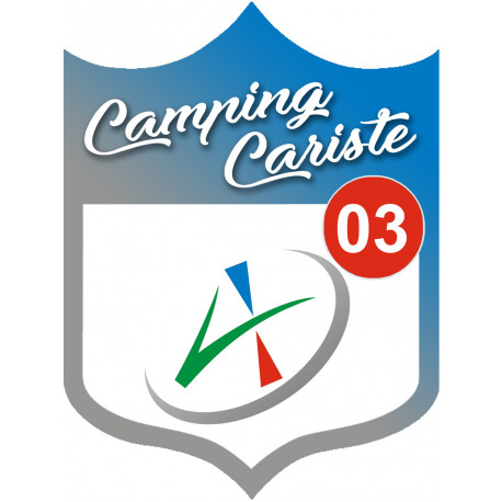 Campingcariste l'Allier 03 - 10x7.5cm - Sticker/autocollant