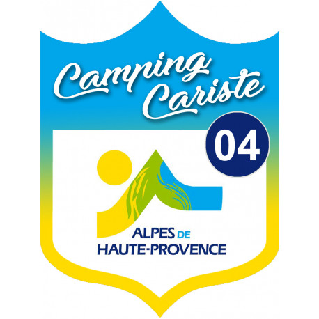 Camping car Alpes de Haute-Provence 04 - 20x15cm - Sticker/autocollant