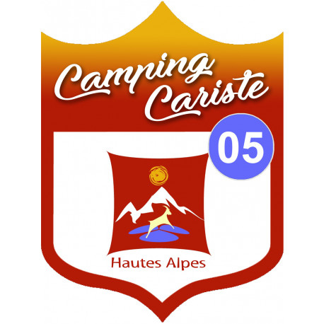 Campingcariste Hautes-Alpes 05 - 15x11.2cm - Sticker/autocollant