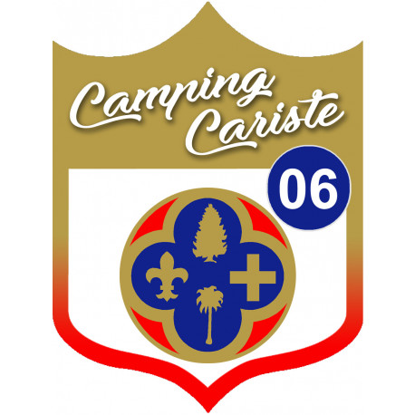 Camping car Hautes-Maritimes 06 - 20x15cm - Sticker/autocollant