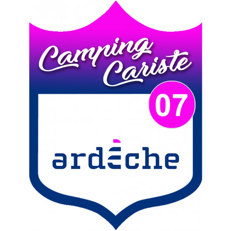 Campingcariste Ardèche 07 - 10x7.5cm - Sticker/autocollant