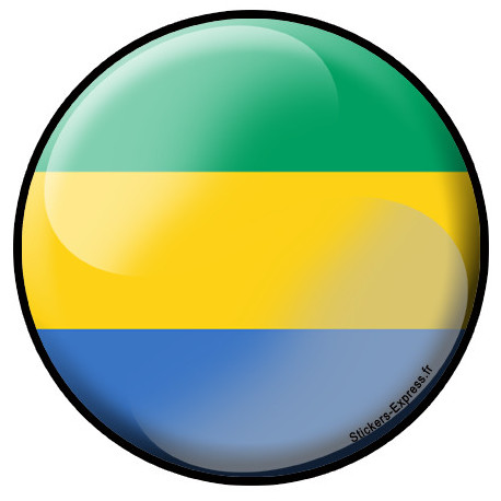 Autocollants : drapeau Gabonais