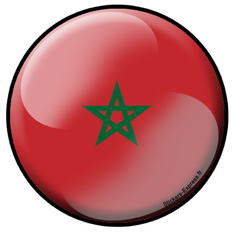 Autocollants : drapeau Marocain