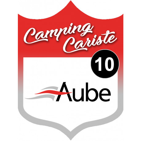 Camping car Aube 10 - 10x7.5cm - Sticker/autocollant