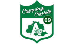 Camping car Ariège 09 - 10x7.5cm - Sticker/autocollant