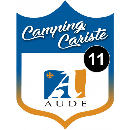 Camping car Aude 11 - 10x7.5cm - Sticker/autocollant