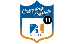 Camping car Aude 11 - 15x11.2cm - Sticker/autocollant