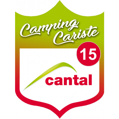 Camping car Cantal 15 - 20x15cm - Sticker/autocollant